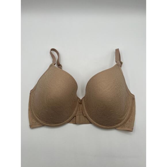 Natori Bra 34D 136059 Jacquard T-Shirt Lined Underwire Beige - Picture 1 of 9